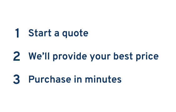 Three simple steps to getting a quote
